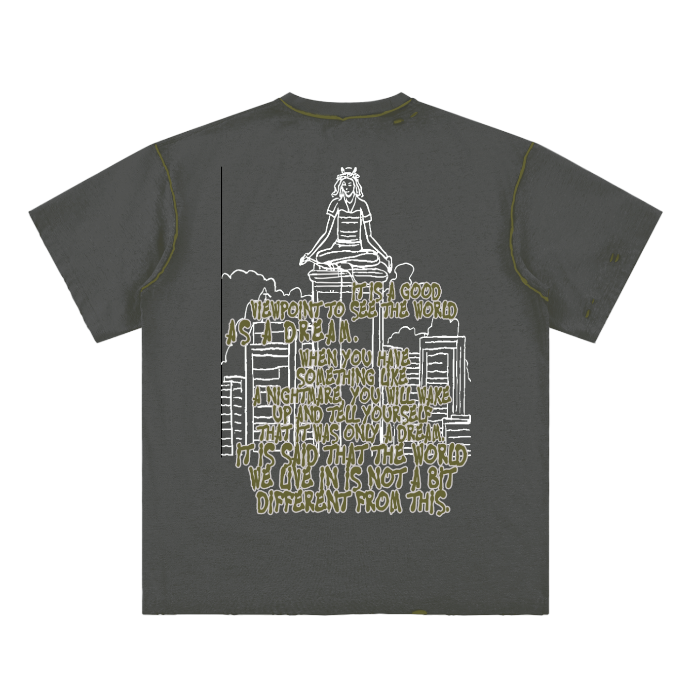 2D134 VIEWPOINT R3V3RS3 OLIVE TEE