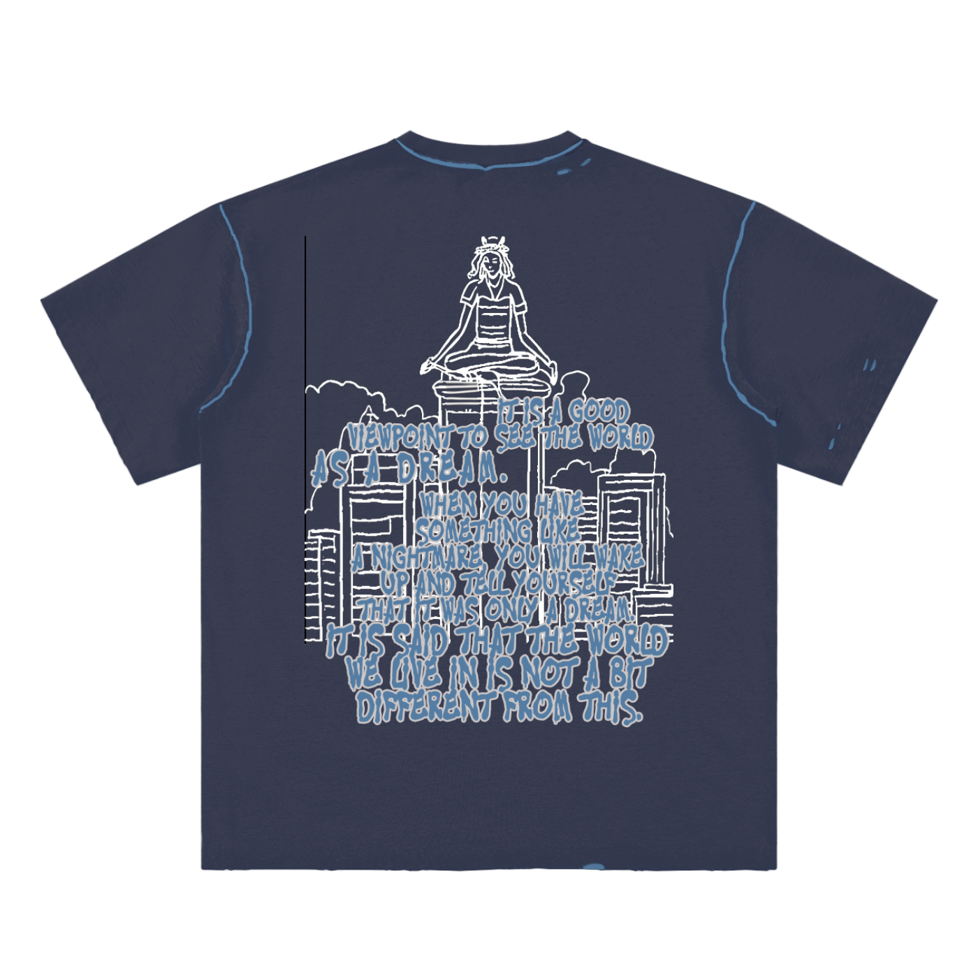 2D134 VIEWPOINT R3V3RS3 NAVY TEE
